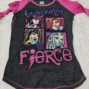 Monster High by Mattel 2012 XL (14-16) Fashionably Fierce Raglan NEW Jersey